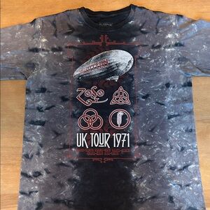 Led Zeppelin UK Tour 1971 Tie-Dye T-Shirt